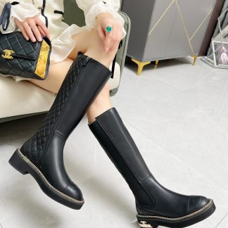 Chanel autumn and winter heavy-duty popular simple black fashionable Chelsea boots