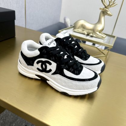 Chanel classic gray and black versatile casual sneakers