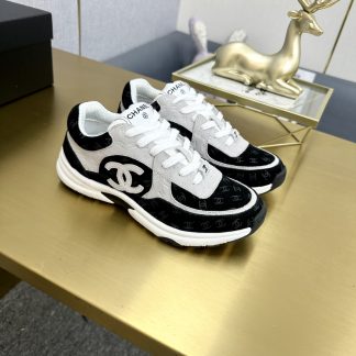 Chanel classic black and gray versatile casual sneakers