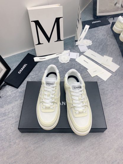 Chanel Spring and Summer Ultra High Quality Light Yellow Fashionable Casual Sports Sneakers