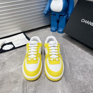Chanel Spring and Summer Ultra High Quality Yellow Fashionable Casual Sports Sneakers