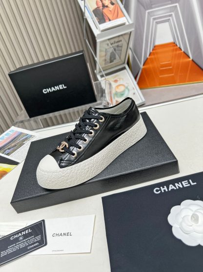 Chanel high-end custom black classic comfortable casual shoes