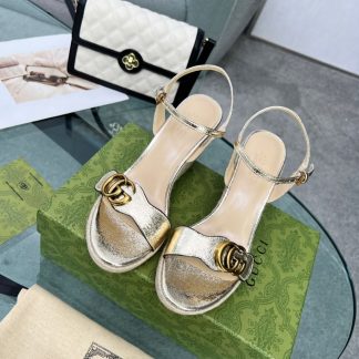 Gucci Straw Platform Sandals