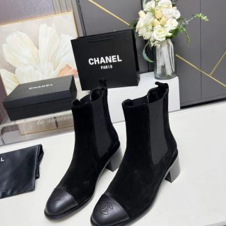 Chanel autumn and winter new black slim women's boots