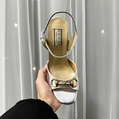 Gucci high heel block heel sandals classic buckle - Image 2