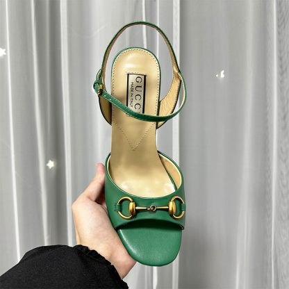 Gucci high heel block heel sandals classic buckle - Image 2