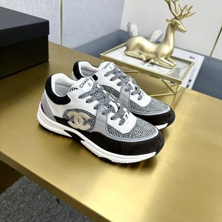 Chanel Classic Fashion Black and Grey Casual Sneakers