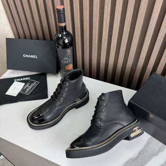Chanel black autumn and winter new fashionable simple boots