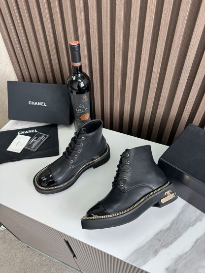 Chanel black autumn and winter new fashionable simple boots