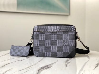Louis Vuitton m69443 white check trio messenger bag