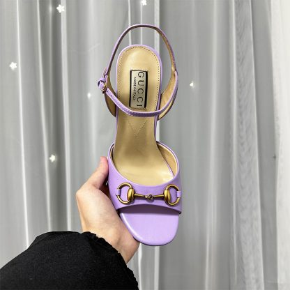 Gucci high heel block heel sandals classic buckle - Image 2