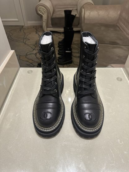 Chanel autumn and winter high-end custom classic luxury black boots