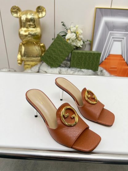 Gucci high heel slippers