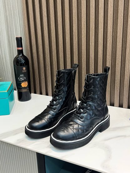 Chanel Paris catwalk latest black comfortable boots