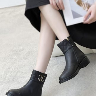 Chanel Autumn and Winter High-end Customized Catwalk Model Extremely Luxurious Leather Boots