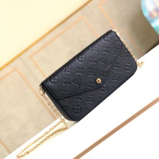 Louis Vuitton m68697 dark blue leather bag