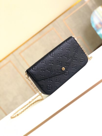 Louis Vuitton m68697 dark blue leather bag