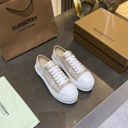 Burberry Vintage Check Cotton Sneakers - Image 2