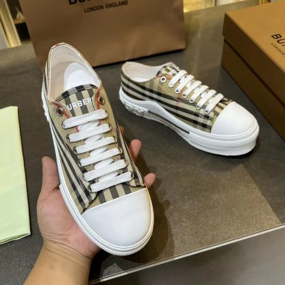 Burberry Vintage Check Cotton Sneakers - Image 2