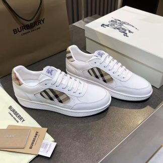 Burberry check pattern stretch nylon sneakers