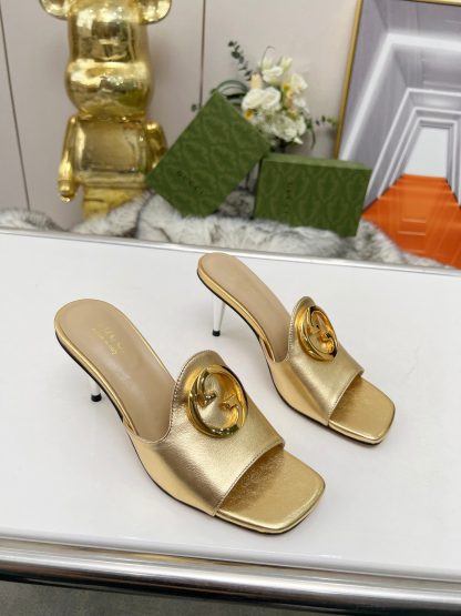 Gucci high heel slippers