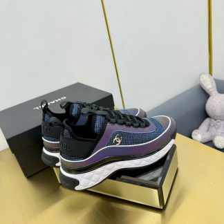 Chanel classic purple and blue mix and match fashion casual dad shoes for men and women