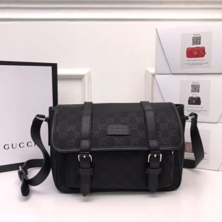 Gucci classic print double zipper shoulder bag