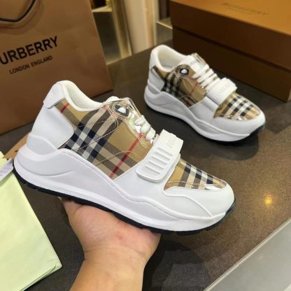 Burberry Classic Retro Plaid Platform Sneakers - Image 2