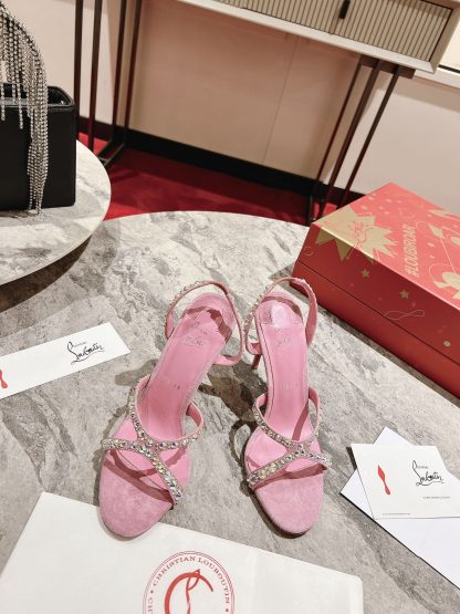 Christian Louboutin Emilie strass open-toe high heels