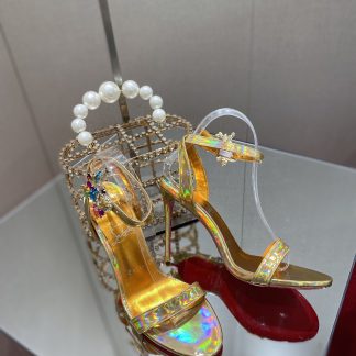 ChristianLouboutin Colorful Crystal Elegant High Heels