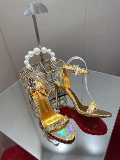 ChristianLouboutin Colorful Crystal Elegant High Heels