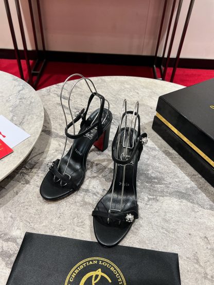 ChristianLouboutin block heel sandals high heels