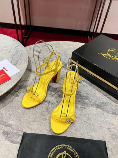 Christian Louboutin chunky heel sandals high heels