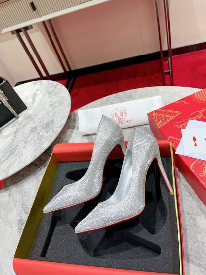 Christian Louboutin Elegant Shimmer Stiletto Heels