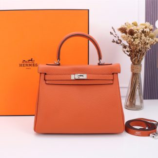 Hermès Sunset Orange Kelly Handbag Size 28cm 25cm