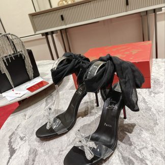 ChristianLouboutin Butterfly Diamond Buckle High Heels
