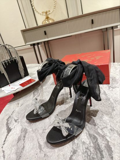 ChristianLouboutin Butterfly Diamond Buckle High Heels