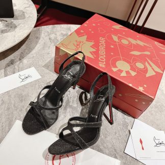 ChristianLouboutin cross strap sandals high heels