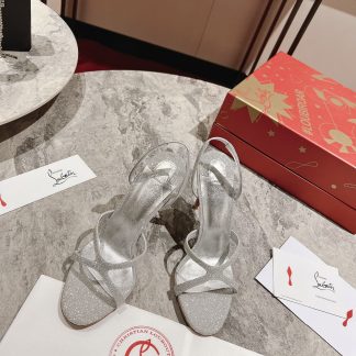 ChristianLouboutin cross strap sandals high heels