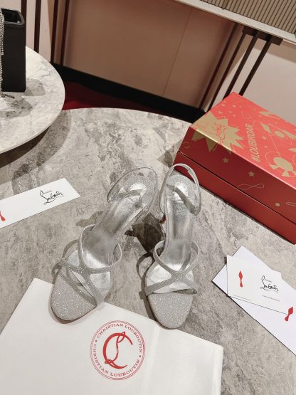 ChristianLouboutin cross strap sandals high heels