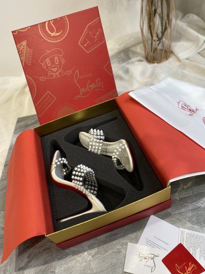 ChristianLouboutin plastic spike sandals high heels - Image 2