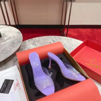 Christian Louboutin Film Diamond Peep-Toe High Heels
