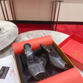 Christian Louboutin Film Diamond Peep-Toe High Heels