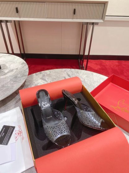 Christian Louboutin Film Diamond Peep-Toe High Heels