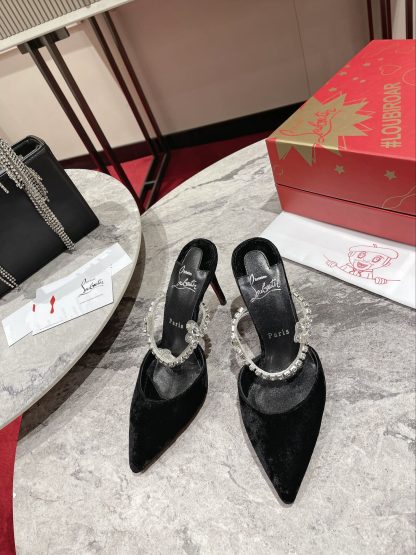 ChristianLouboutin exquisite chain sandals high heels