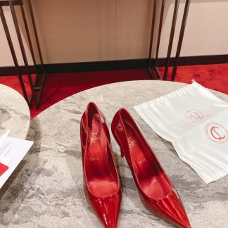 ChristianLouboutin mirror red temperament high heels
