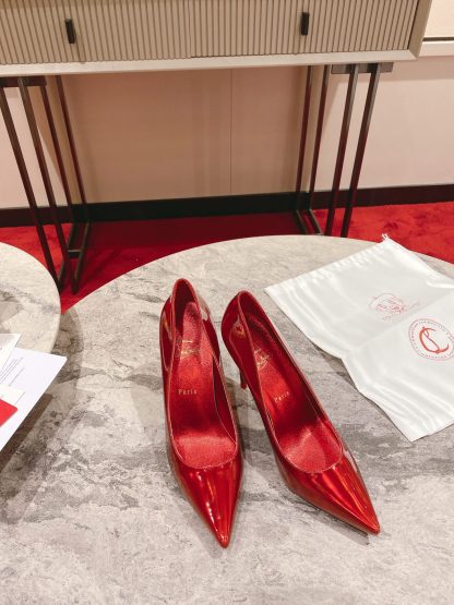 ChristianLouboutin mirror red temperament high heels