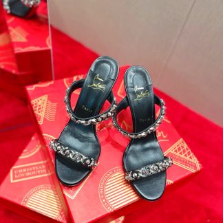 Christian Louboutin Chain Studded High Heels Sandals