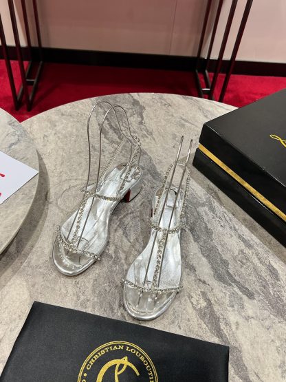 Christian Louboutin Chain Diamond Dream Crystal High Heels