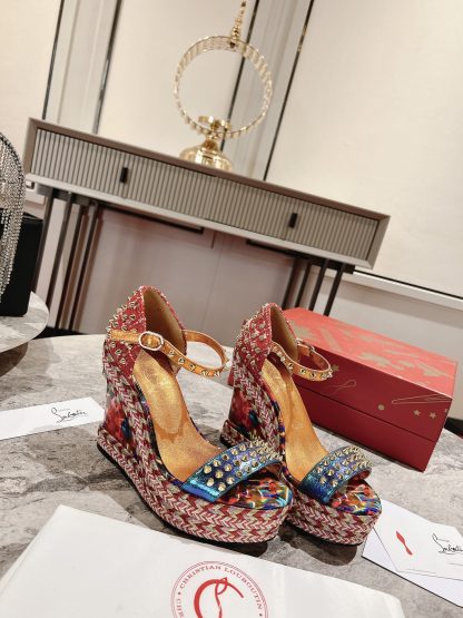 ChristianLouboutin wedge sandals